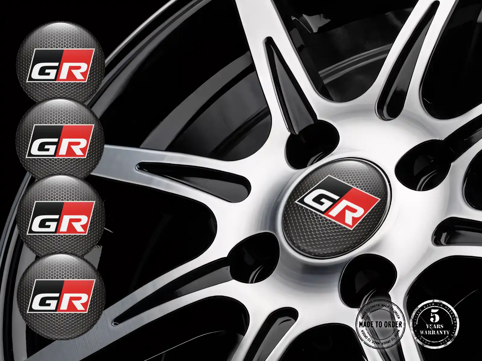 Toyota Felgenaufkleber Auto Stilvolles gewölbtes Design